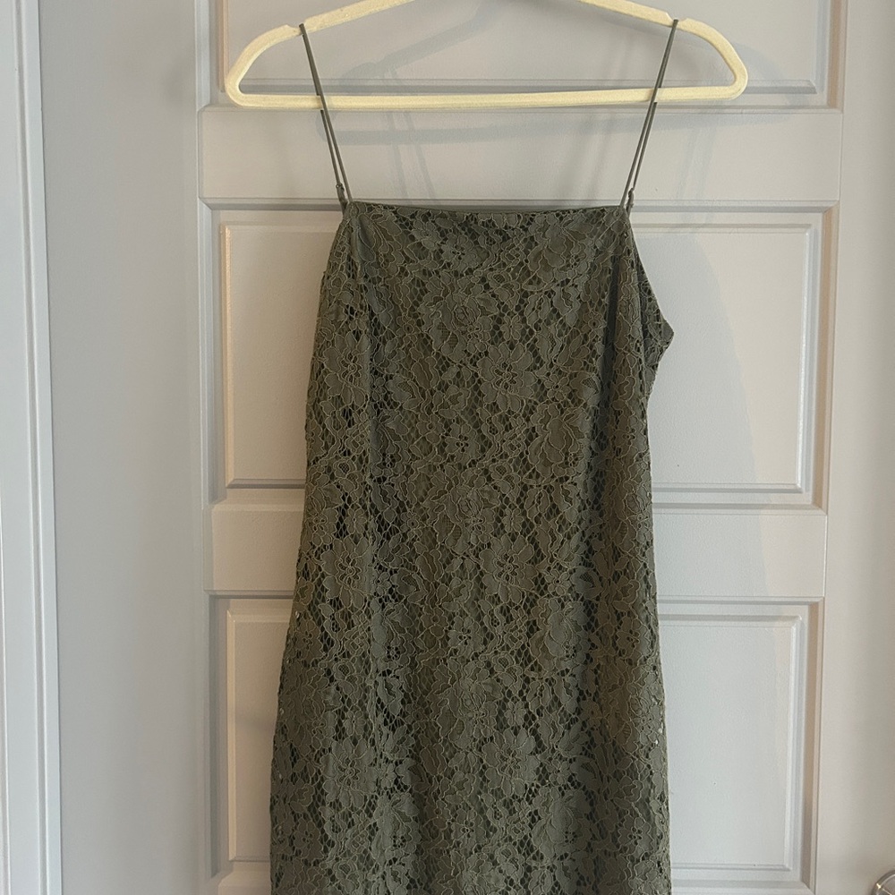 Trixxi Sage Green Lace Dress